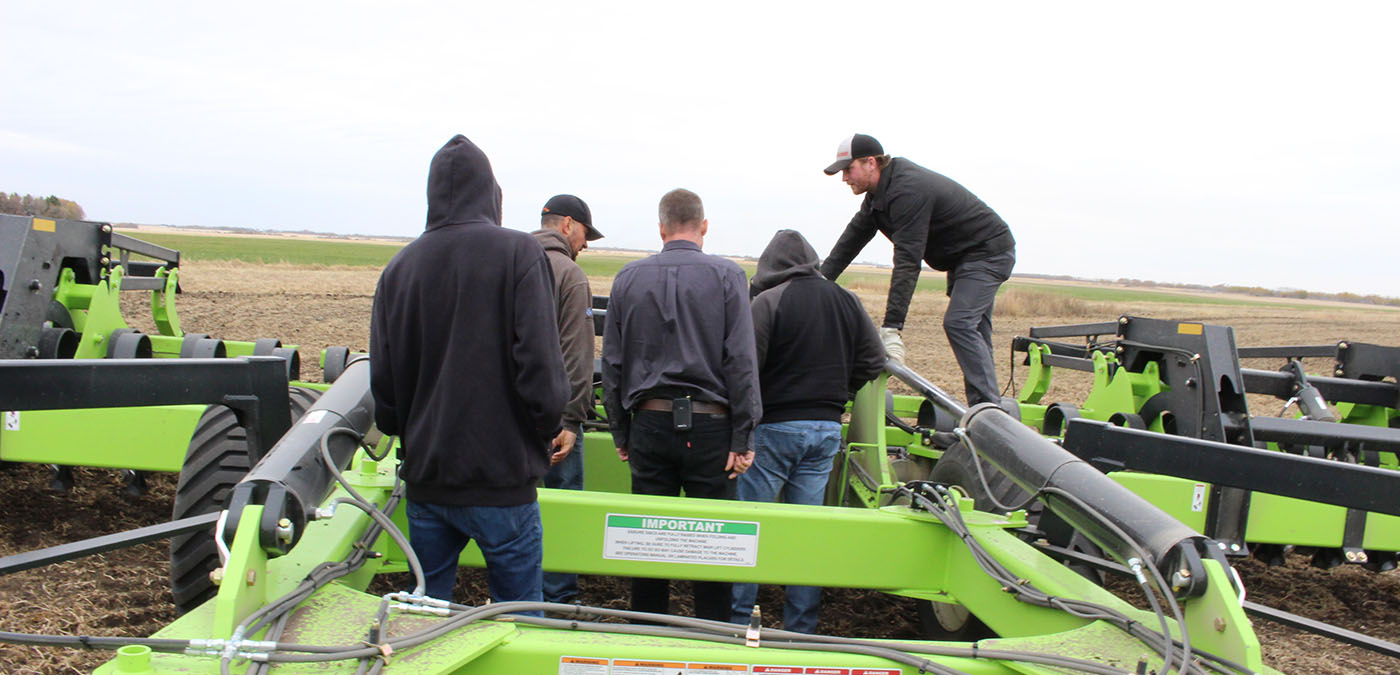 Photo of a Flaman and Schulte customer demo in Western Canada